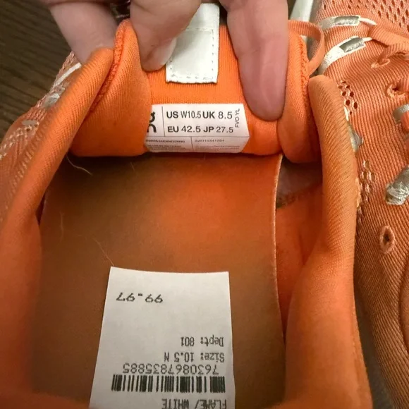 On Running‎ Women's Cloudsurfer Flame Athletic Shoes 10.5 - Picture 7 of 9